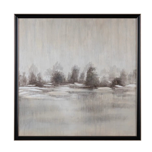 Shaded Escape Winter Landscape Canvas Art Print 51.6 x 1.5 x 51.6 (in)