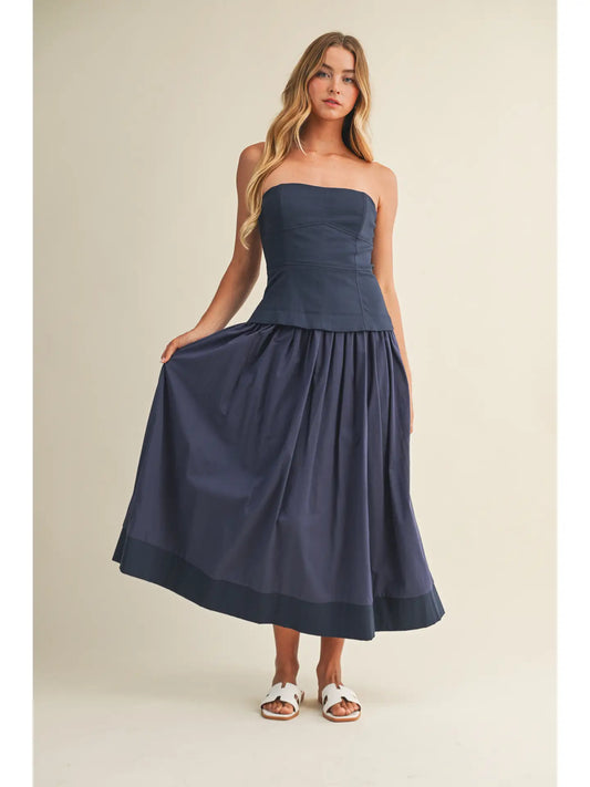 Corset Lined Strapless Dress