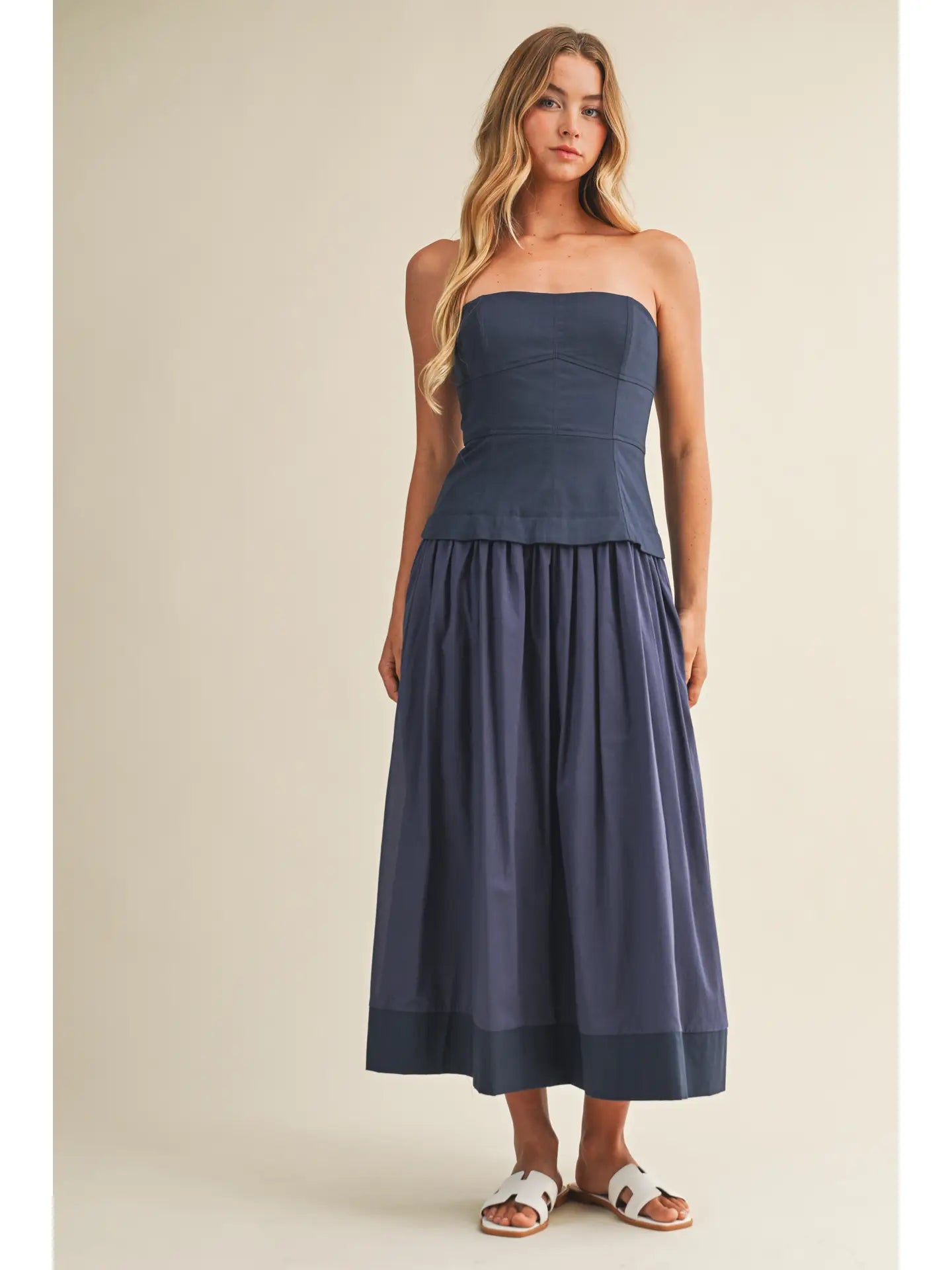 Corset Lined Strapless Dress