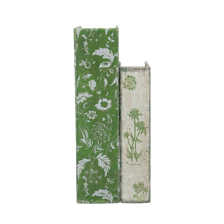 Decorative Book Boxes with Rustic Floral Patterns