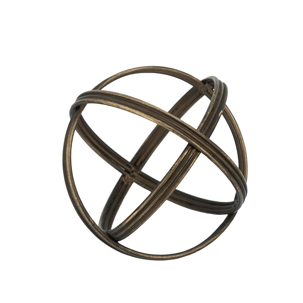 Decorative Overlapping Iron Orb Sculpture