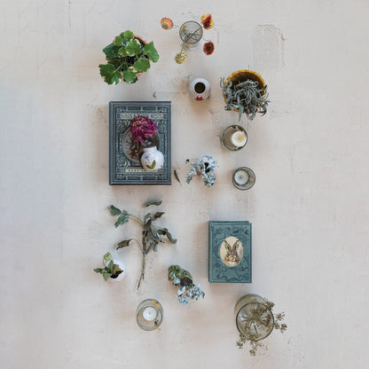 Canvas Book Storage Boxes with Bird Nest/Rabbit
