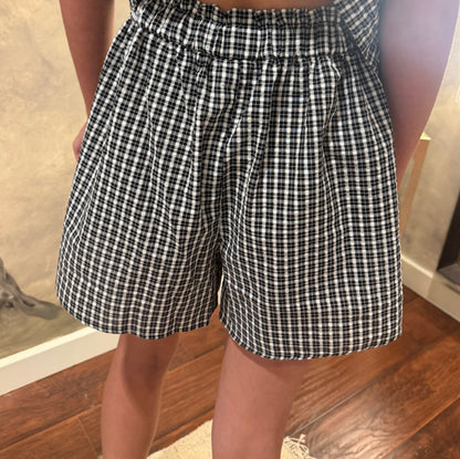 Laurel Textured Gingham Shorts