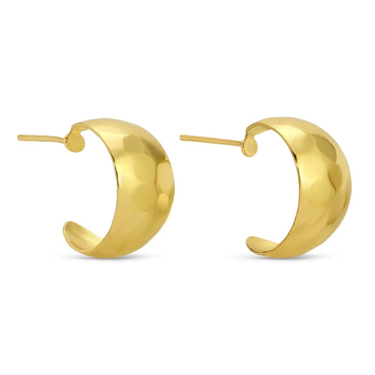 Small rounded Hoop earrings Gold