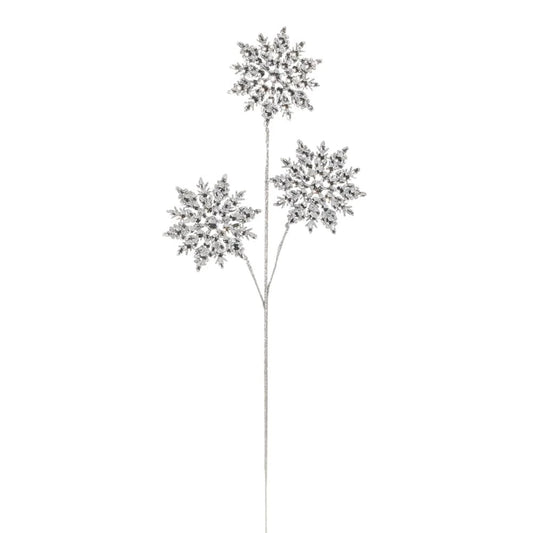 25" Gem Snowflake Spray