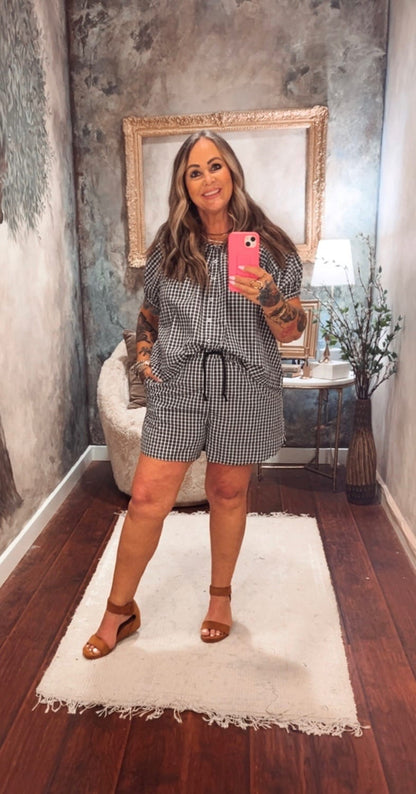 Laurel Textured Gingham Shorts