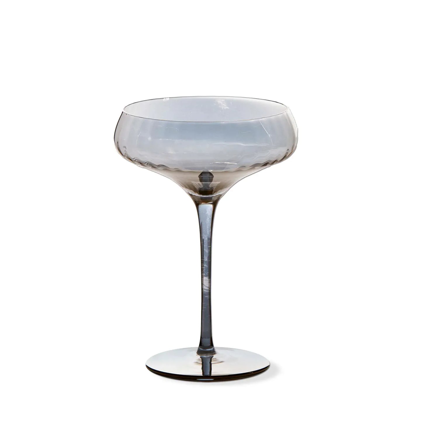 Chelsea Smoke Iridescent Optic Coupe Glass