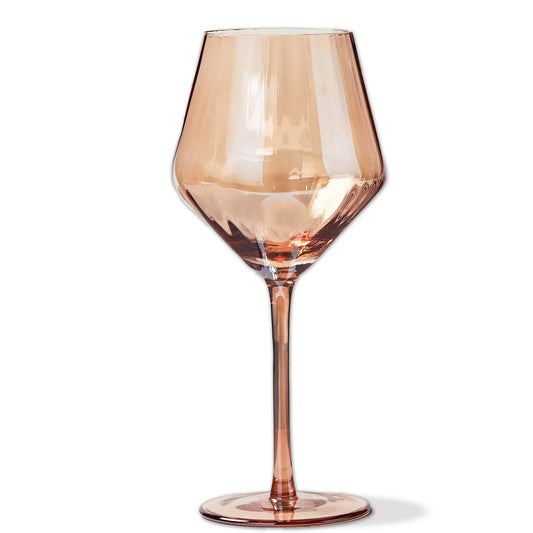 Chelsea Blush Iridescent Optic Wine Glass