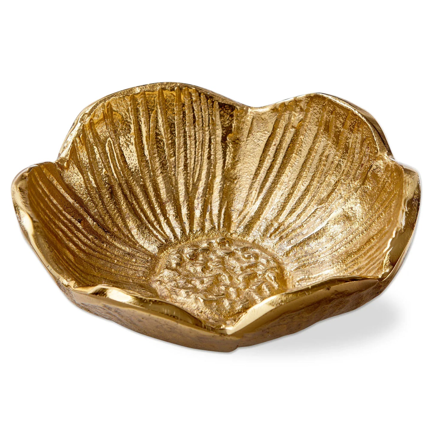 Blossom Cast Aluminum Antique Gold Dish - 2 Sizes