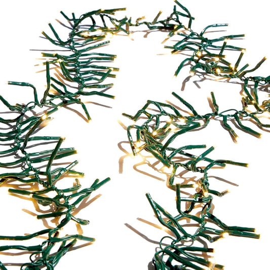 19.6' Cluster Glnd Green Wire W/ 600 White Light W/Remote