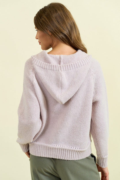 Hoodie Braided Detail Sweater