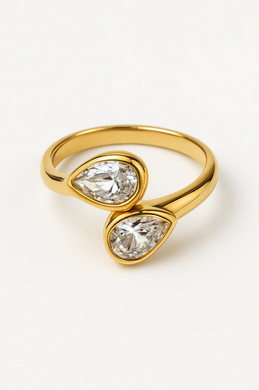 Twin Teardrop Ring
