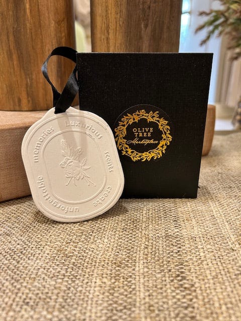 Olive Tree Signature Scent Ceramic Car Freshener