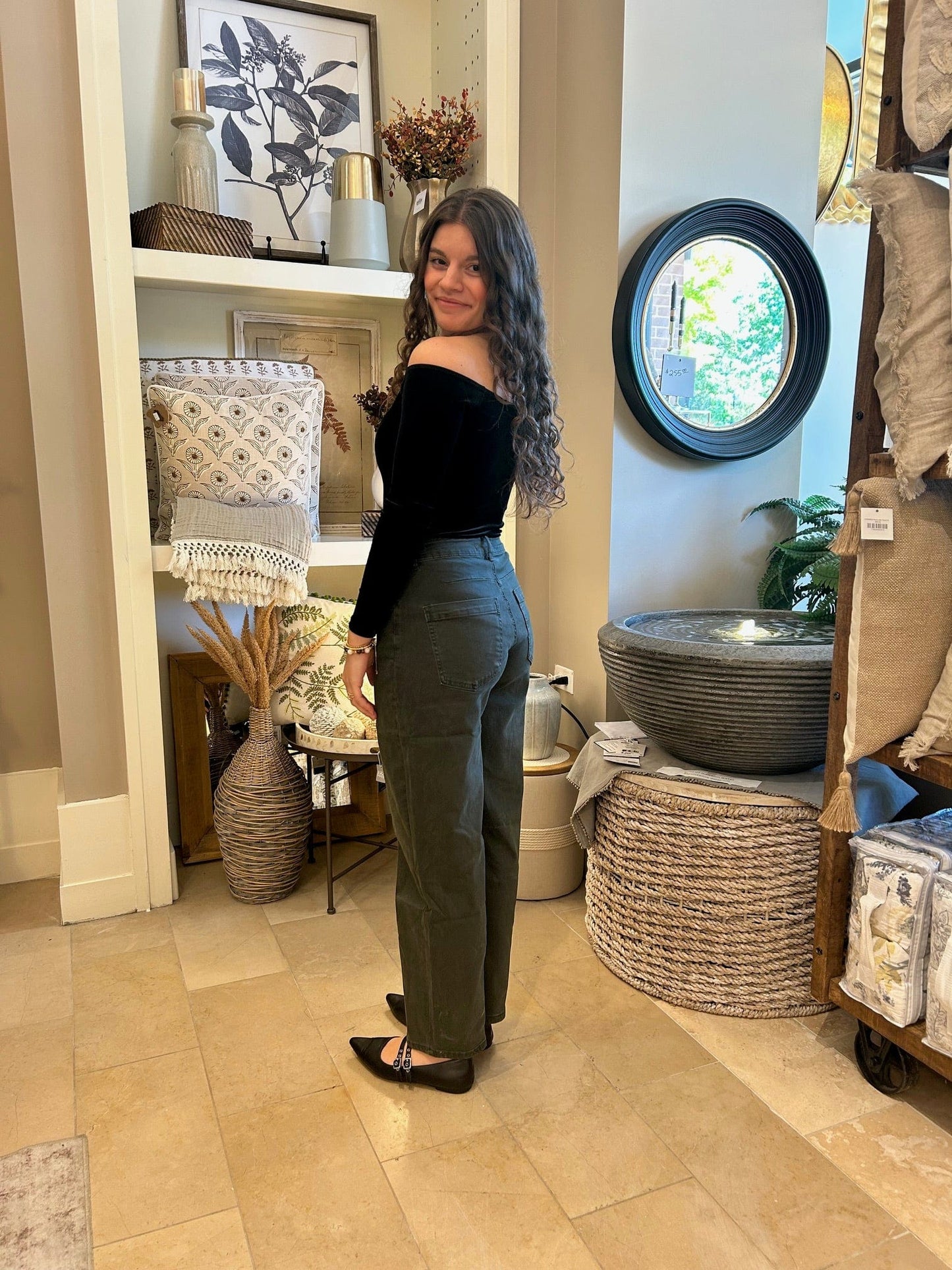 Straight Leg Pant - Green