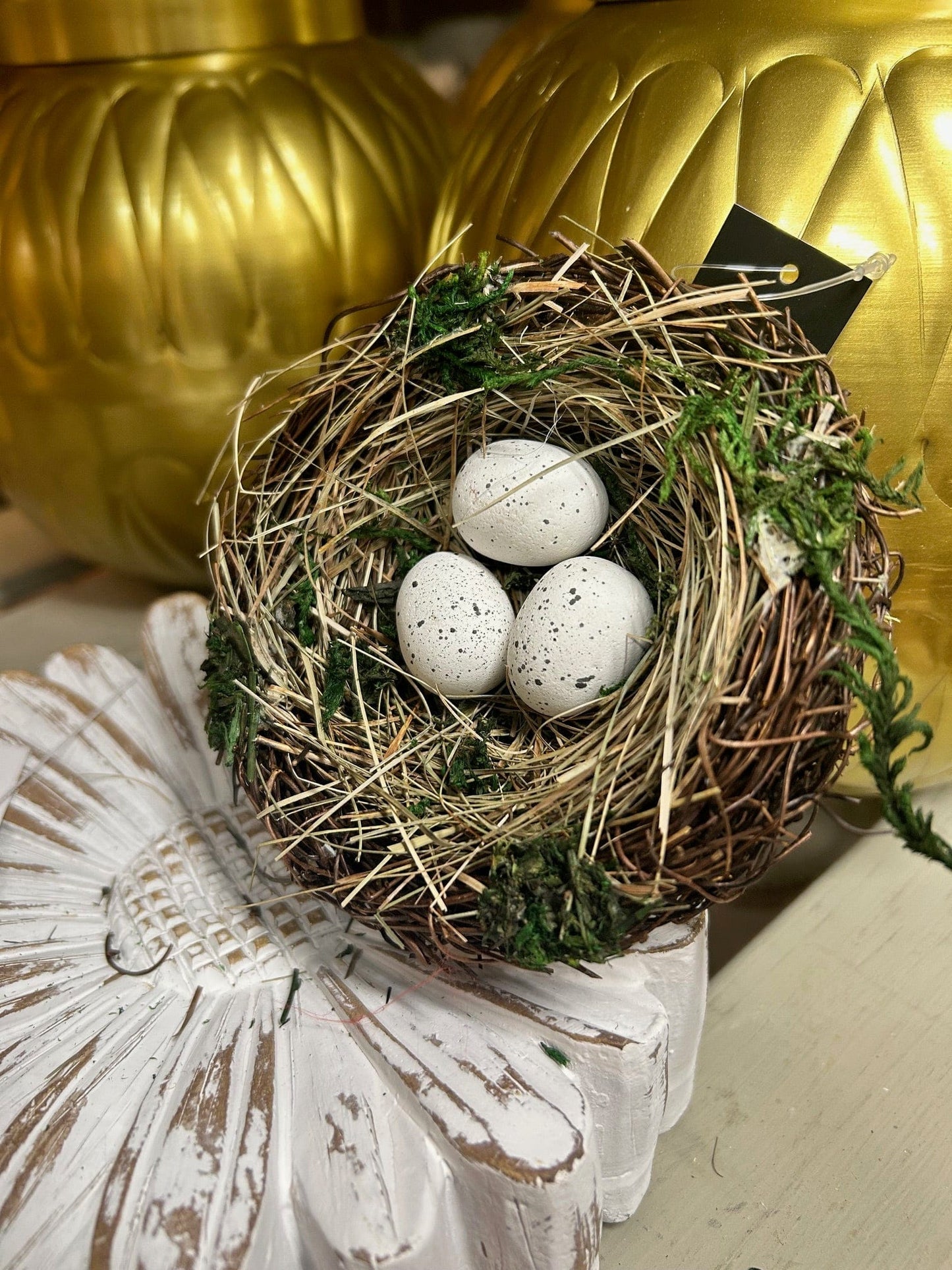 4" Miniature Bird's Nest with Eggs