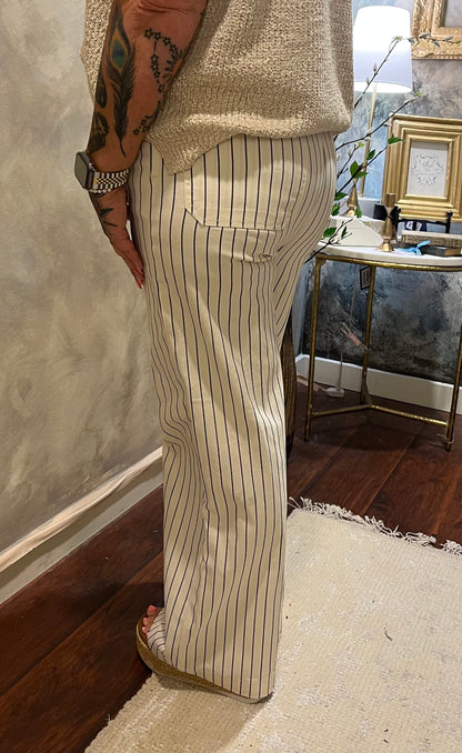 Striped Straight Leg Pants