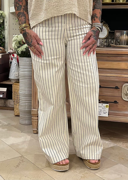 Striped Straight Leg Pants