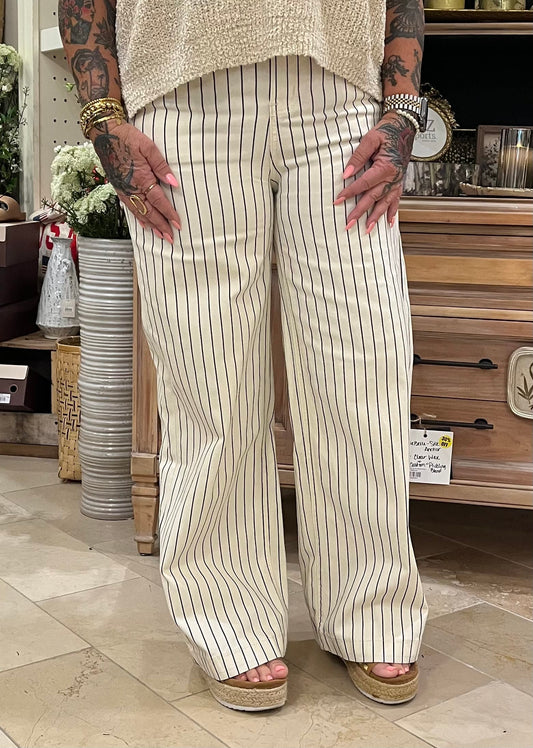 Striped Straight Leg Pants