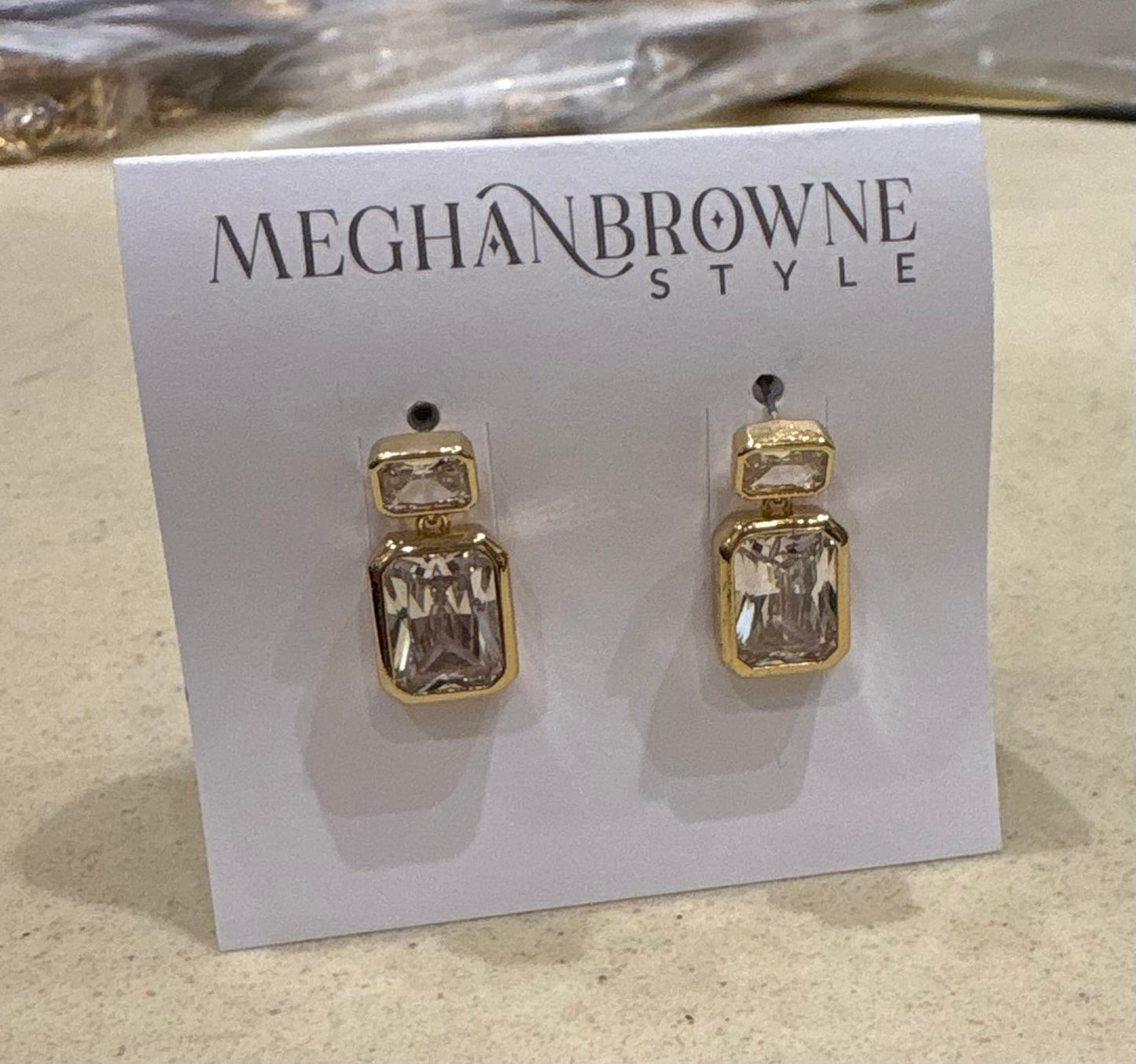 Viti Gold Clear Earrings