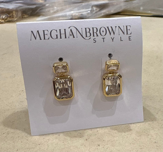 Viti Gold Clear Earrings