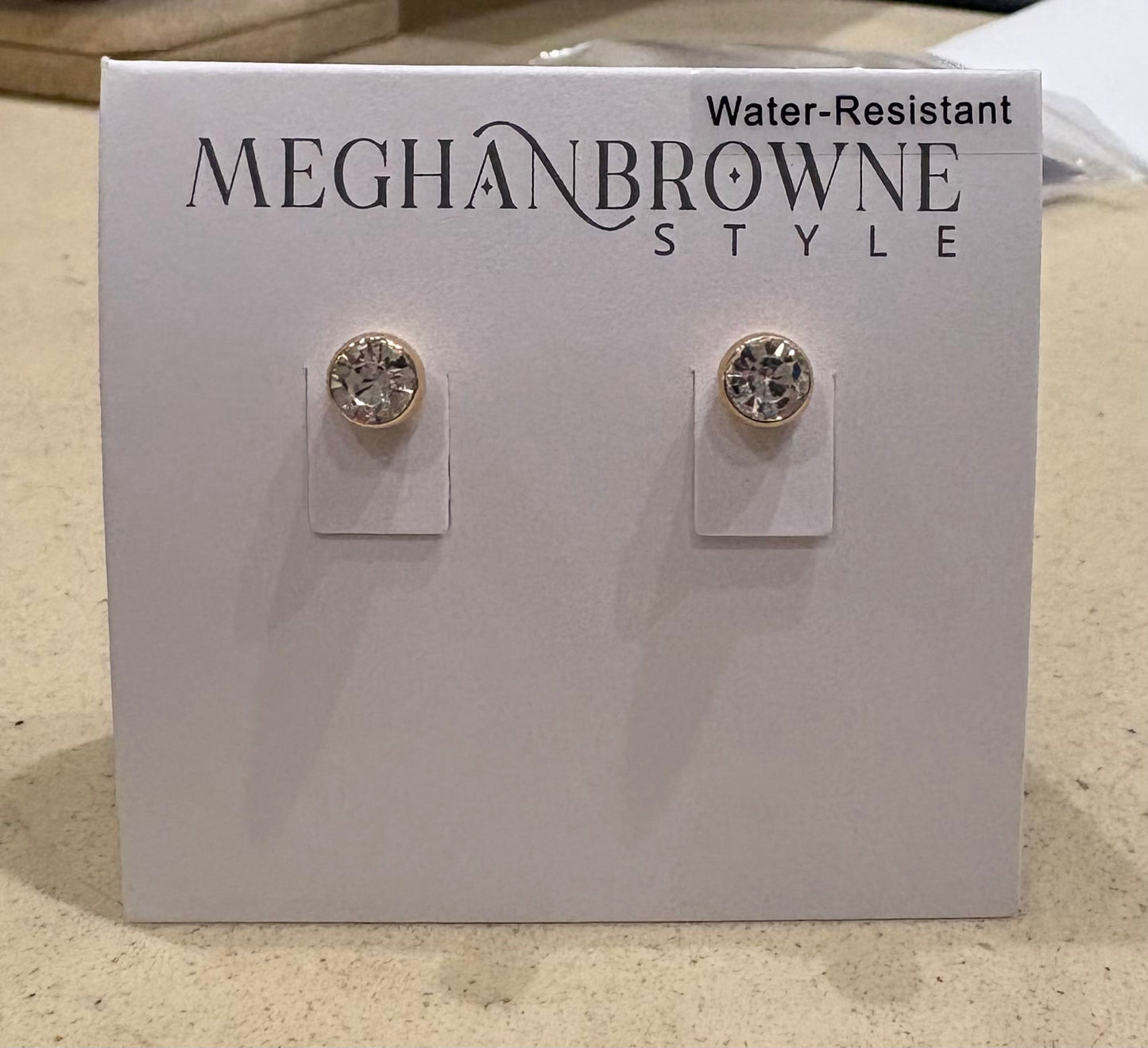 Ori Gold Clear Earrings