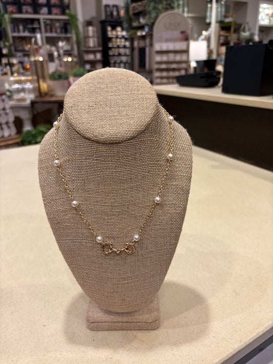 Dona Gold Pearl Necklace