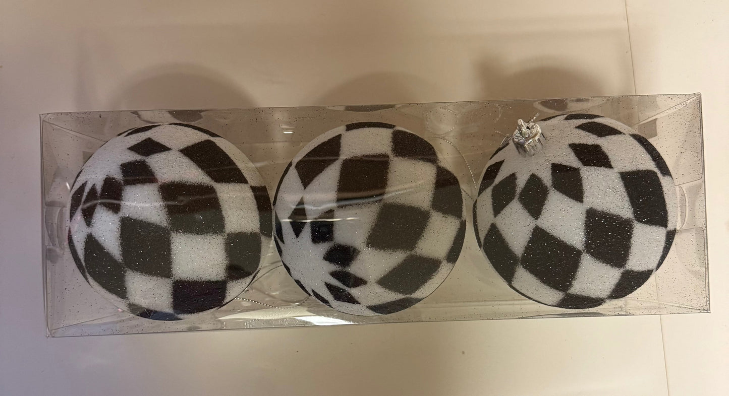 3 pack Harlequin Small Ornaments