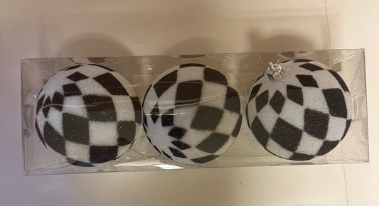 3 pack Harlequin Small Ornaments