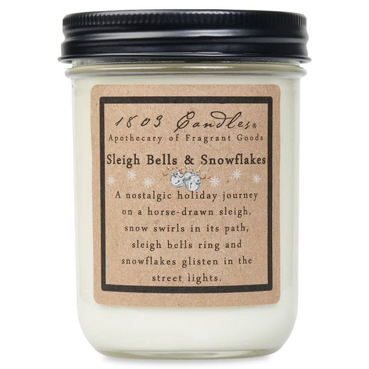 1803 Candle-Sleighbells & Snowflakes