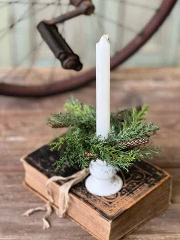 Prickly Pine Candle Ring | Green | 6"