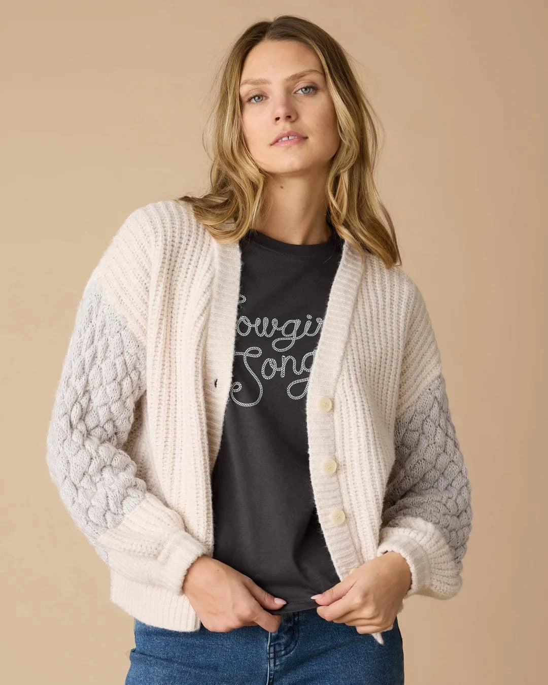 Brielle Mixed Stitch Cardigan