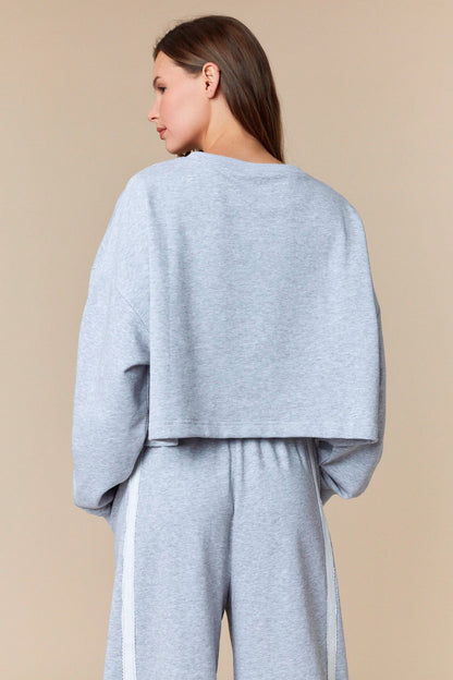 Lace Trim Detail Sweat Set