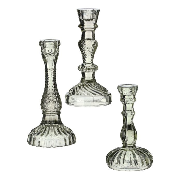 Vintage Hobnail Glass Candle Holders (3 Sizes)