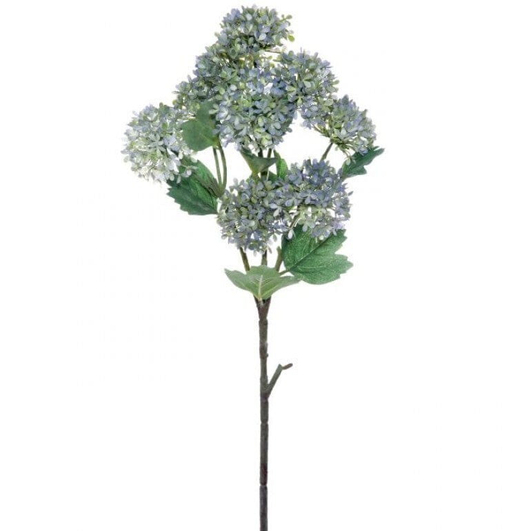 BLUE AND GREEN SNOWBALL HYDRANGEA BRANCH 33"