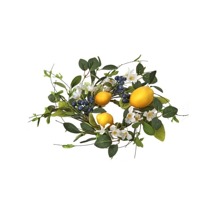 Flowering Lamon & Blueberry Candle Ring 4.5"