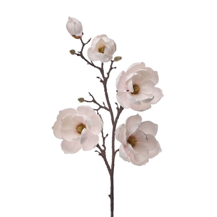 BLUSH PINK FOAM SAUCER MAGNOLIA BRANCH X5 40"