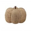 Large 24-inch handwoven rattan pumpkin in natural tan tones for fall decor