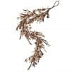 48-inch natural millet autumn garland with beige tan dried grain clusters and stems