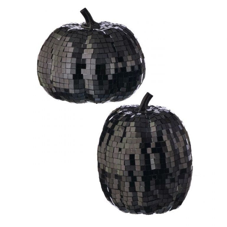 7" MIRROR PUMPKIN 2 shapes - BLACK
