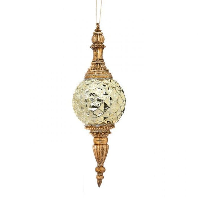 18" VP GLITTER MERCURY FINIAL ORNAMENT
