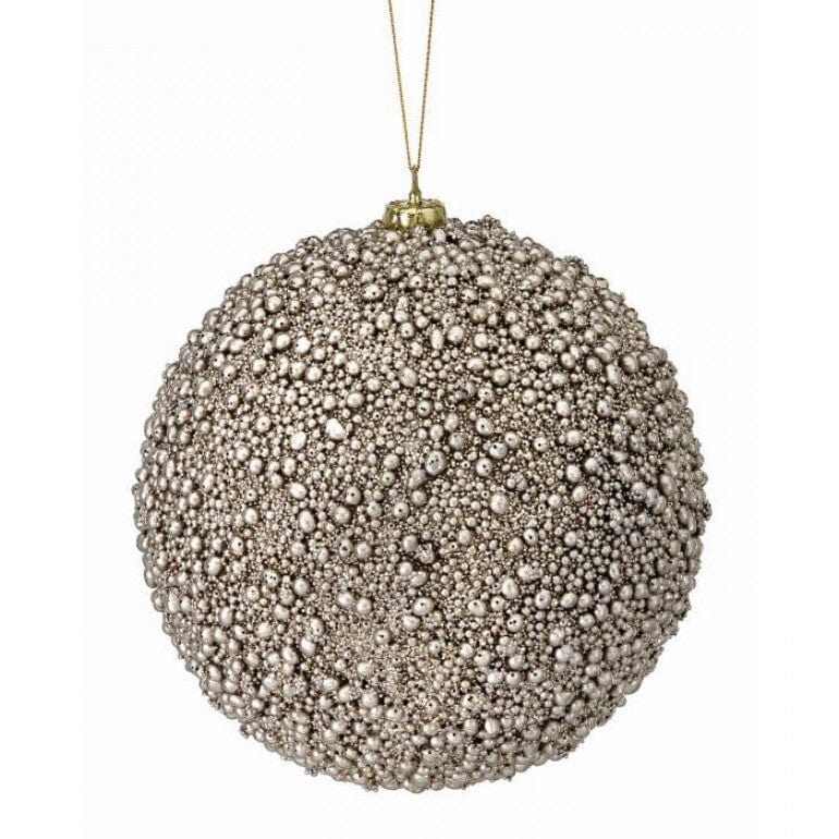 6" GLITTER/MTLC MINI BEAD BALL ORNAMENT"