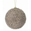 6 inch champagne gold glitter mini bead ball Christmas tree ornament