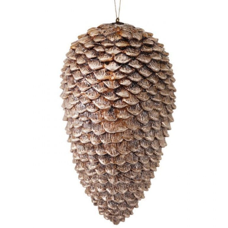 Large Gold Glitter Pinecone Ornament