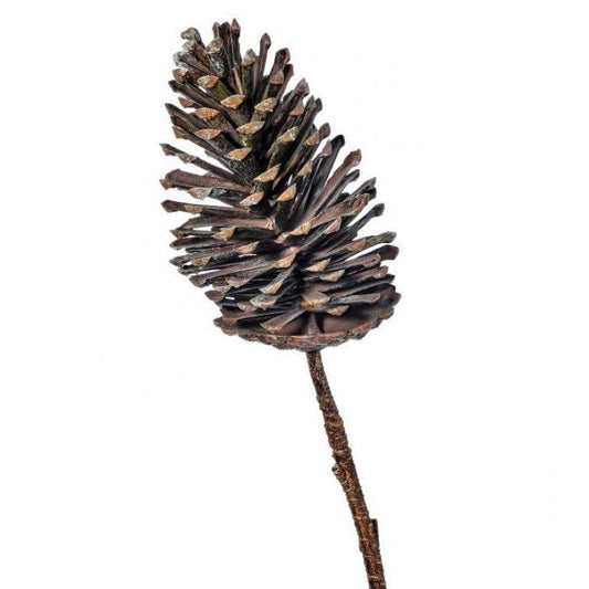 29" PLASTIC 8" PINE CONE ON BRANCH UV PROOF