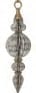Tall gold and bronze cardboard music finial ornament with tiered spherical design, 11.75 inches