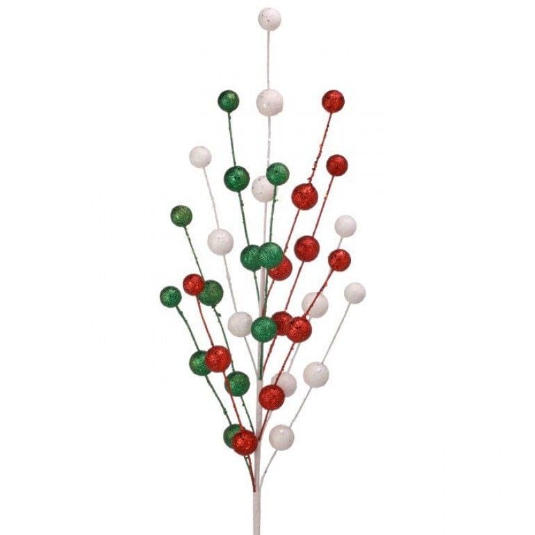 Glitter Ball Spray - Green Red White