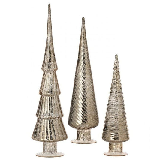 Mercury Glass Tree Trio
