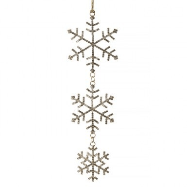 Petite Jewel Snowflake Drop Ornament