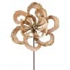 Gold and bronze velvet scroll bloom floral spray pick with jewel accents, 28 inches