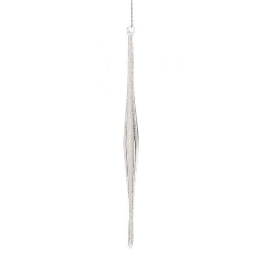 10" GLS ICED ICICLE ORNAMENT